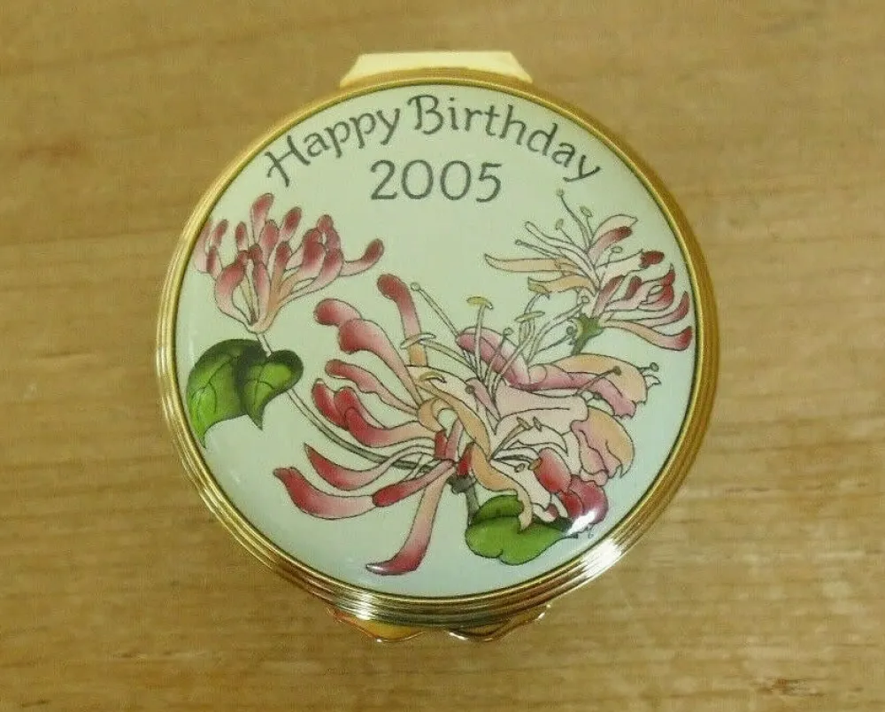 Halcyon Days Halcyon Days Enamels|Happy Birthday 2005 Trinket Box