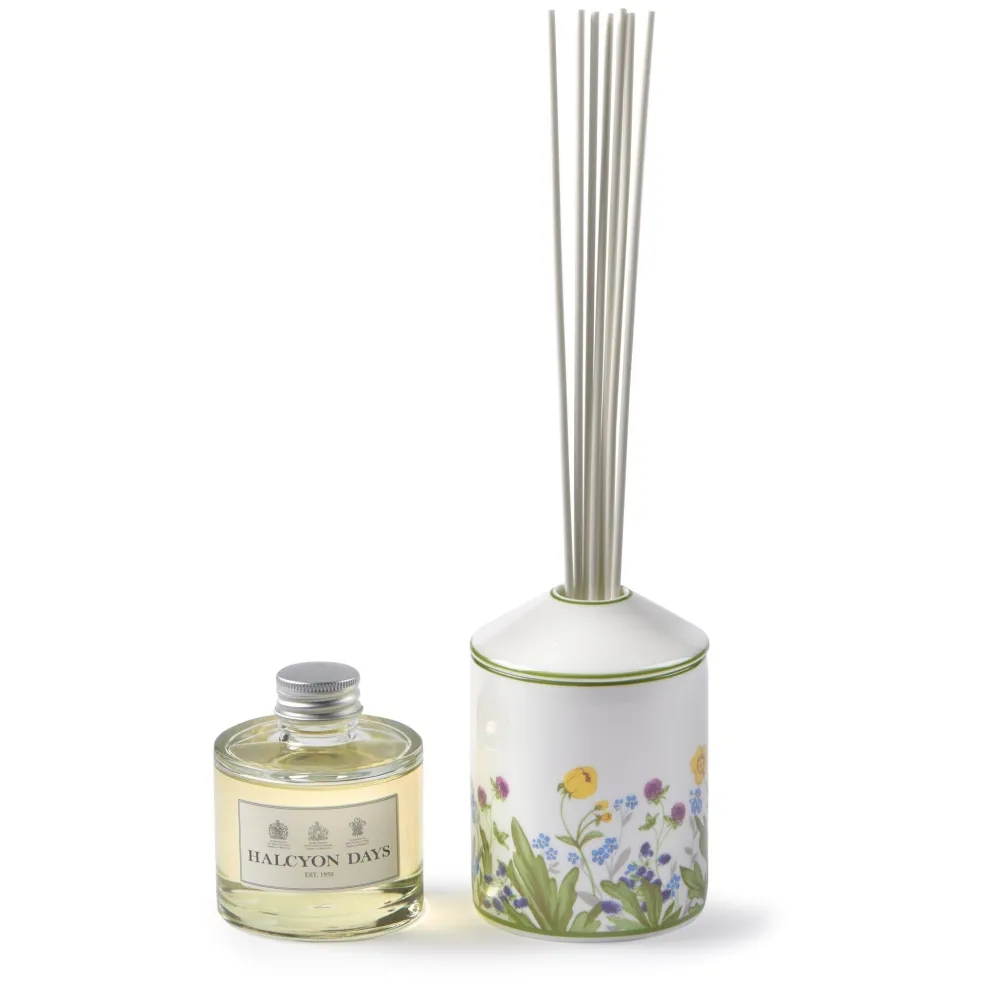 Halcyon Days Home Fragrance|King Charles Iii|Highgrove Wildflower Fresh Cut Grass Scented Diffuser
