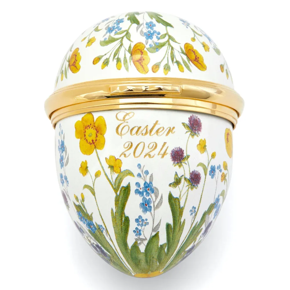 Halcyon Days Halcyon Days Enamels|Highgrove Wildflower 2024 Easter Egg Enamel Trinket Box