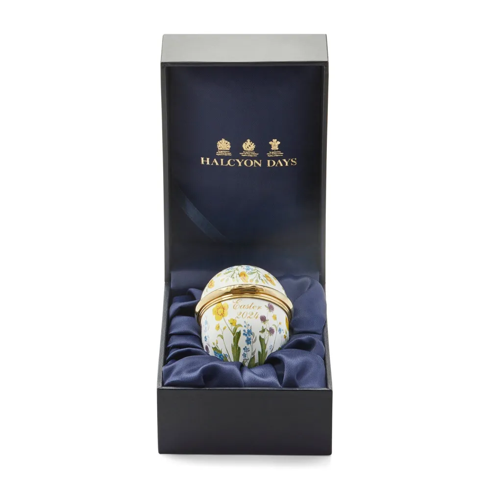 Halcyon Days Halcyon Days Enamels|Highgrove Wildflower 2024 Easter Egg Enamel Trinket Box