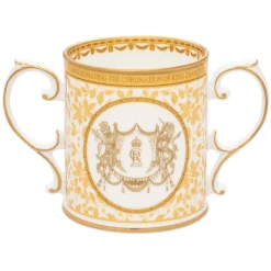 Halcyon Days King Charles Iii|Halcyon Days China|King Charles Coronation Gold Loving Cup