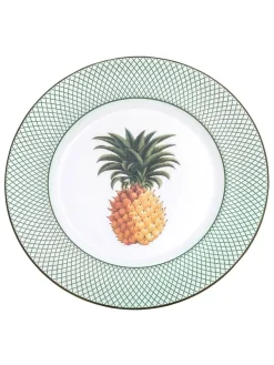 Halcyon Days Halcyon Days China|Halcyon Days|Kitchen Garden Pineapple Trellis Dinner Plate