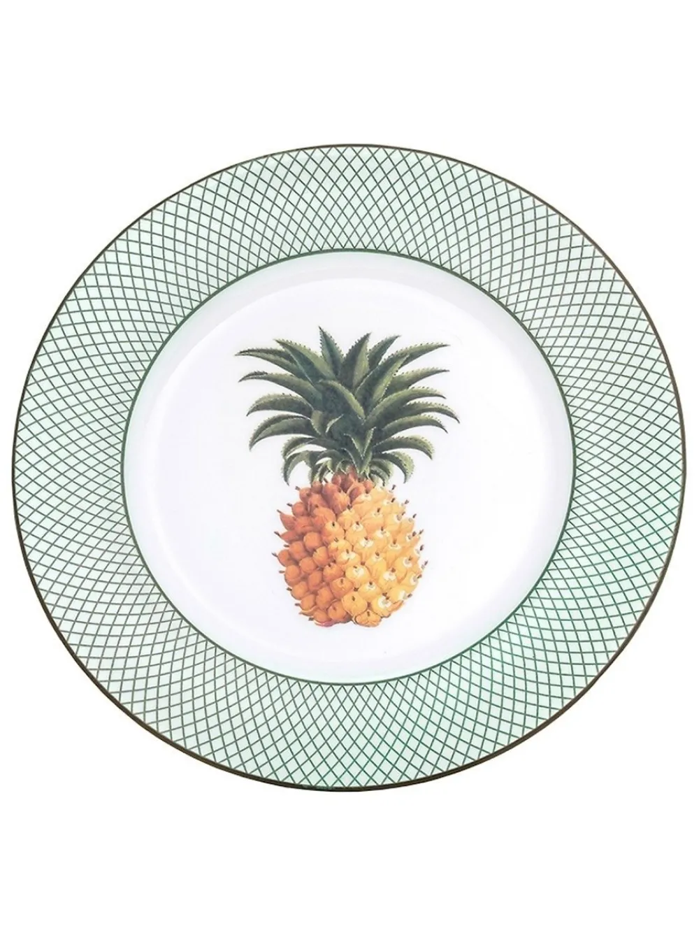 Halcyon Days Halcyon Days China|Halcyon Days|Kitchen Garden Pineapple Trellis Dinner Plate