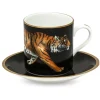 Halcyon Days Halcyon Days China|Teacups & Saucers|Magnificent Wildlife Twin Leopards Cup & Saucer