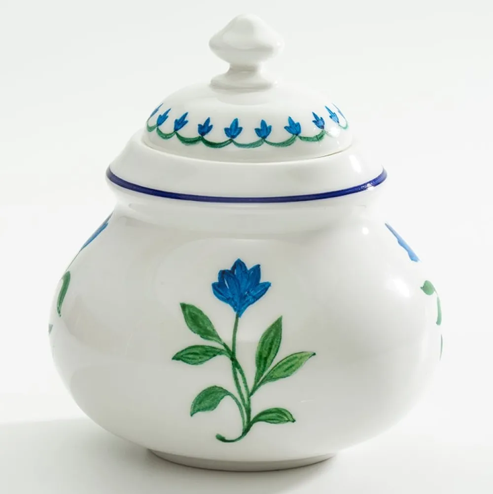 Halcyon Days Halcyon Days China|Halcyon Days|Nina Campbell Marguerite Blue Sugar Bowl