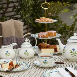 Halcyon Days Halcyon Days China|Halcyon Days|Nina Campbell Marguerite Blue Sugar Bowl