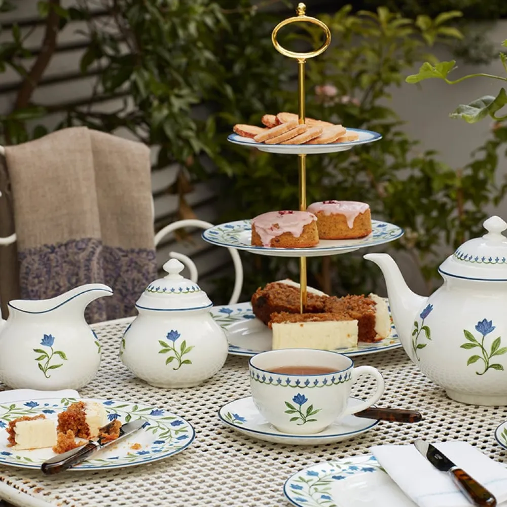 Halcyon Days Halcyon Days China|Halcyon Days|Nina Campbell Marguerite Blue Sugar Bowl
