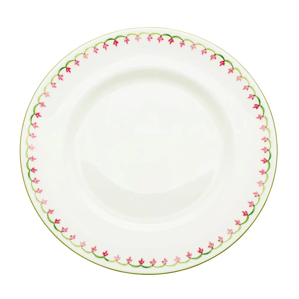 Halcyon Days Halcyon Days China|Halcyon Days|Nina Campbell Marguerite Pink Dinner Plate