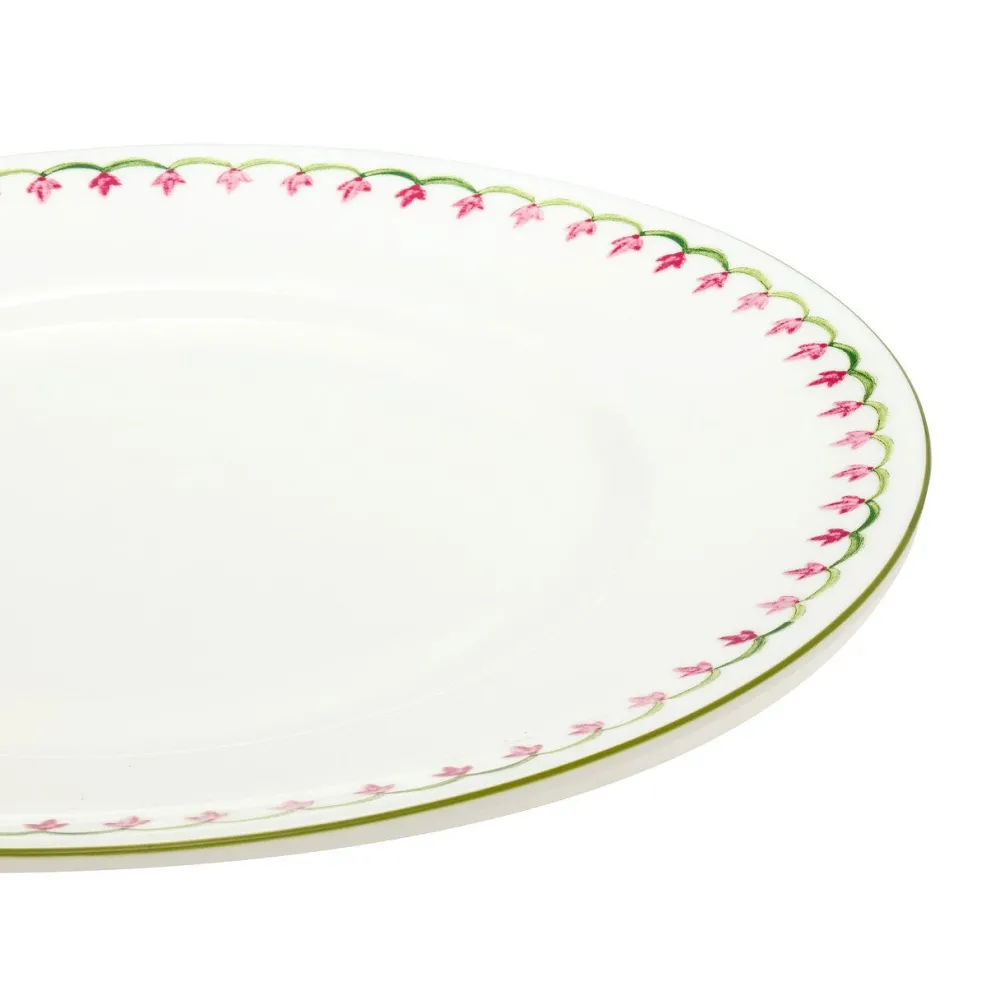 Halcyon Days Halcyon Days China|Halcyon Days|Nina Campbell Marguerite Pink Dinner Plate