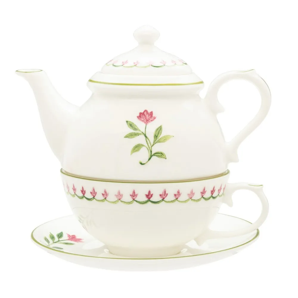 Halcyon Days Halcyon Days China|Halcyon Days|Nina Campbell Marguerite Pink Tea for One