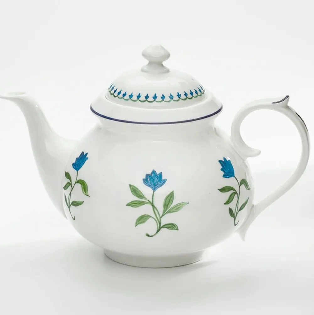 Halcyon Days Halcyon Days China|Halcyon Days|Nina Campbell Marguerite Blue Teapot