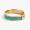 Halcyon Days Bracelets & Bangles|Parterre Turquoise & Gold Hinged Bangle
