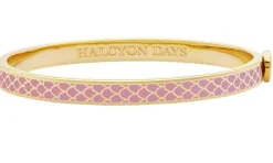 Halcyon Days Bracelets & Bangles|Salamander Pink & Gold Hinged Skinny Bangle