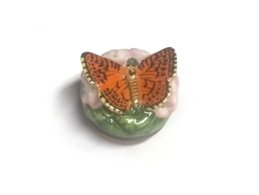 Halcyon Days Halcyon Days Enamels|Silver Washed Fritillary Trinket Box