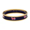Halcyon Days Bracelets & Bangles|Union Jack Navy & Gold Small Bangle