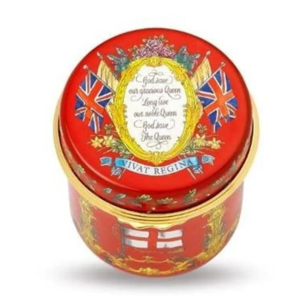 Halcyon Days Home Accents|Halcyon Days Enamels|Vivat Regina Red Enamel Box