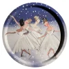Halcyon Days Trays|Halcyon Days|Waltz of the Snowflakes Round Birchwood Tray