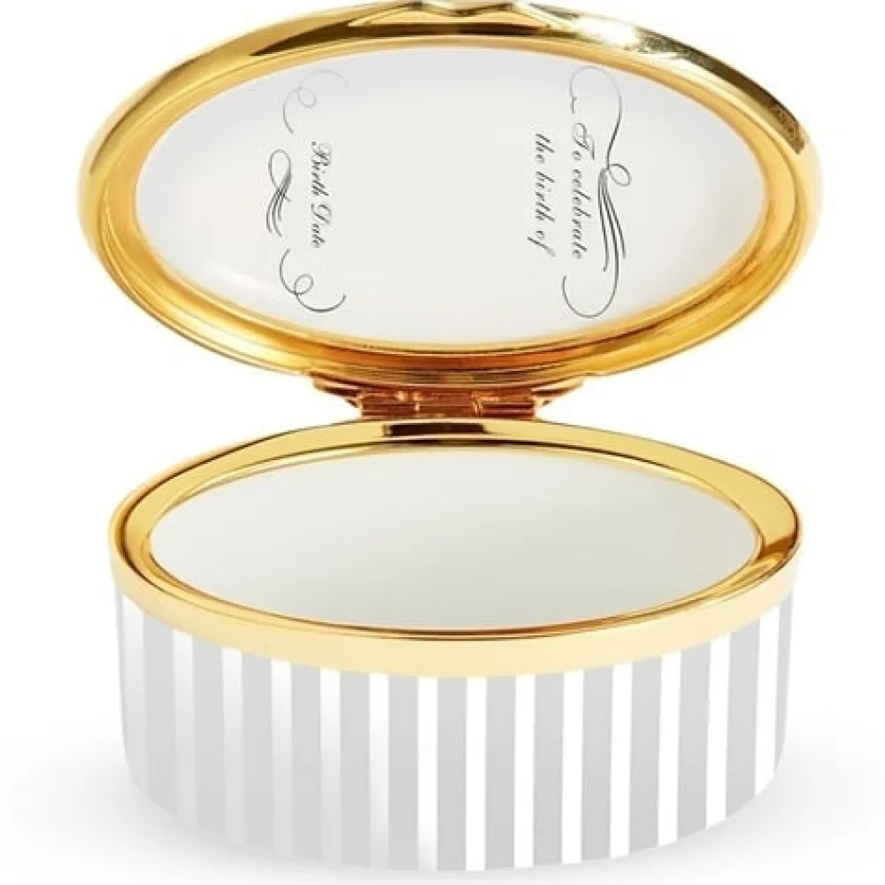 Halcyon Days Halcyon Days Enamels|Welcome to Our New Royal Baby Sussex enamel box
