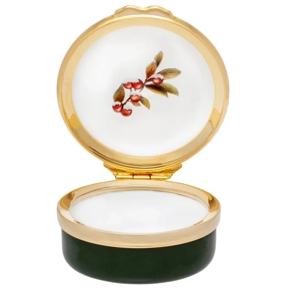 Halcyon Days Halcyon Days Enamels|Woodland Wildfire Robin Enamel Box