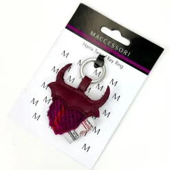 Souvenirs|Harris Tweed Purple Check Highland Coo Keyring