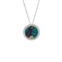 Heathergems Necklaces & Pendants|Ness Circle Satin Silver Pendant Necklace