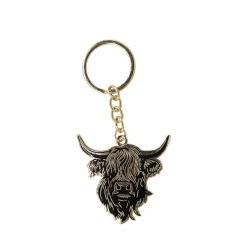 Souvenirs|Heilan Coo Black & Gold Enamel Keyring