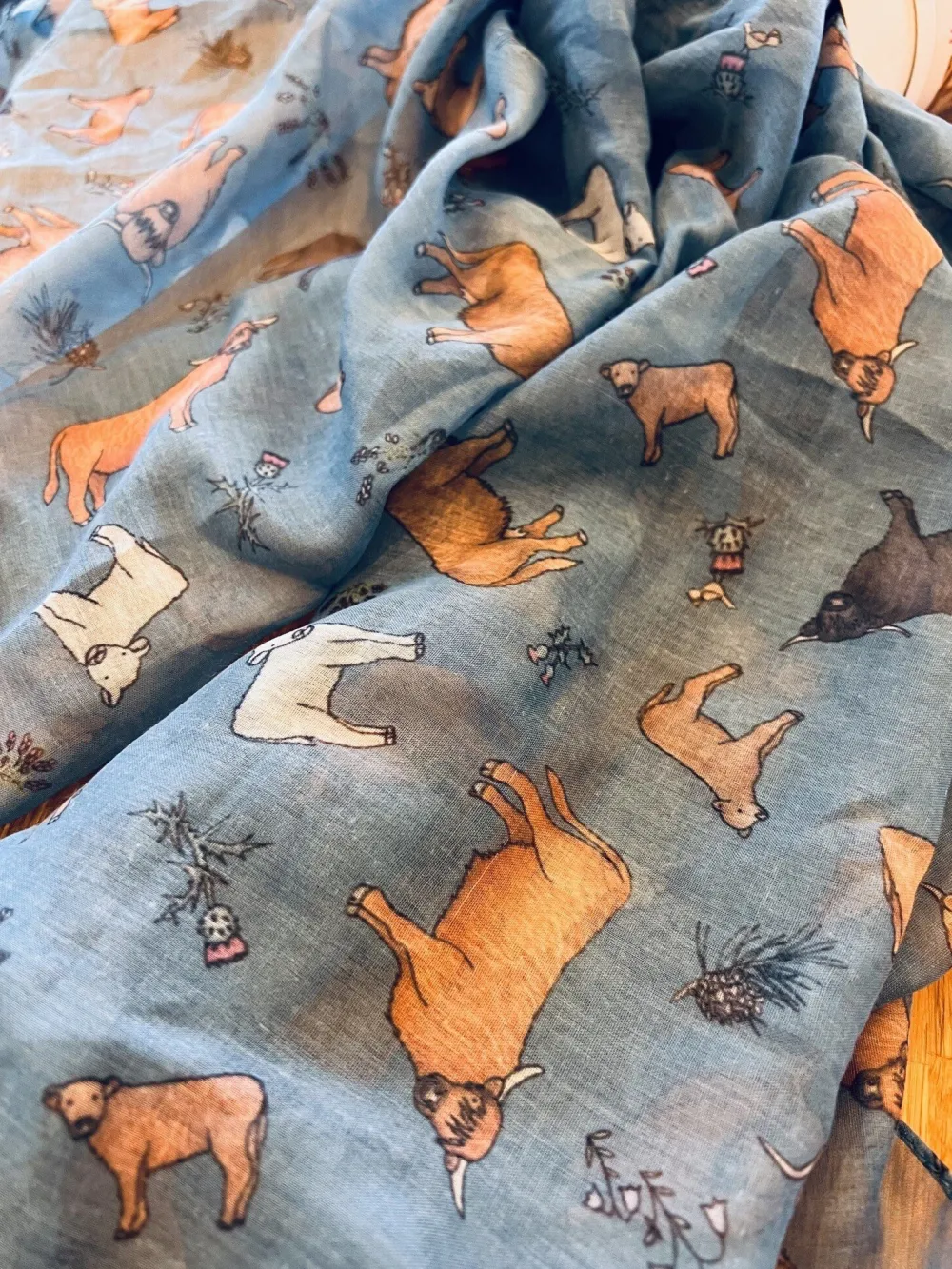Scarves & Wraps|Highland Cows Recycled Bottle Scarf