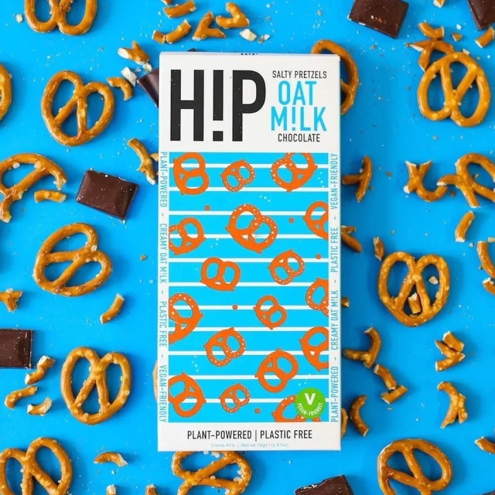 British Chocolate|Hip Salty Pretzels Oat Milk Chocolate Bar