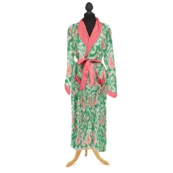 Robes, Nightgowns & Dresses|Ikat Print Green Robe Gown