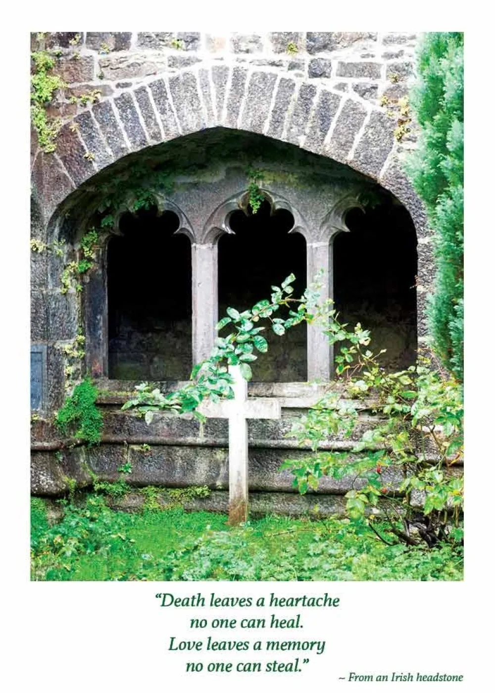Greeting Cards|Irish Headstone Sympathy Card