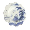Isis Ceramics|Tea Plates|Isis Ceramics Blue Playful Monkeys Scalloped Tea Plate (Clement)