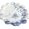 Isis Ceramics|Serving Plates|Isis Ceramics Blue Playful Monkeys Fluted Plate (Clement)