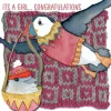 Greeting Cards|It's a Girl Puffin New Baby Card