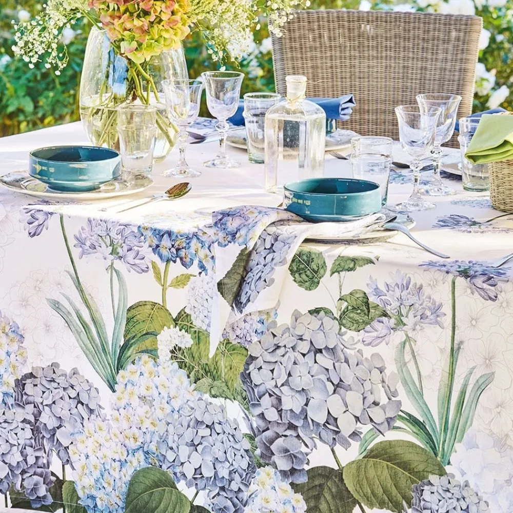 Tablecloths|Jardin de Bretagne Bleu 67" Square Tablecloth