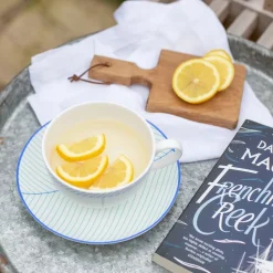 Teacups & Saucers|Jo Deakin Ebb Blue & Turquoise Teacup & Saucer
