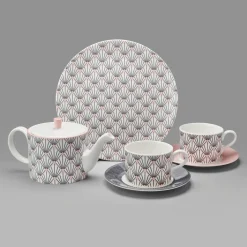 Teapots|Jo Deakin Zighy Teapot in Grey & Blush Pink