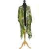 Robes, Nightgowns & Dresses|KEW Hydrangea Print Lime Long Kimono
