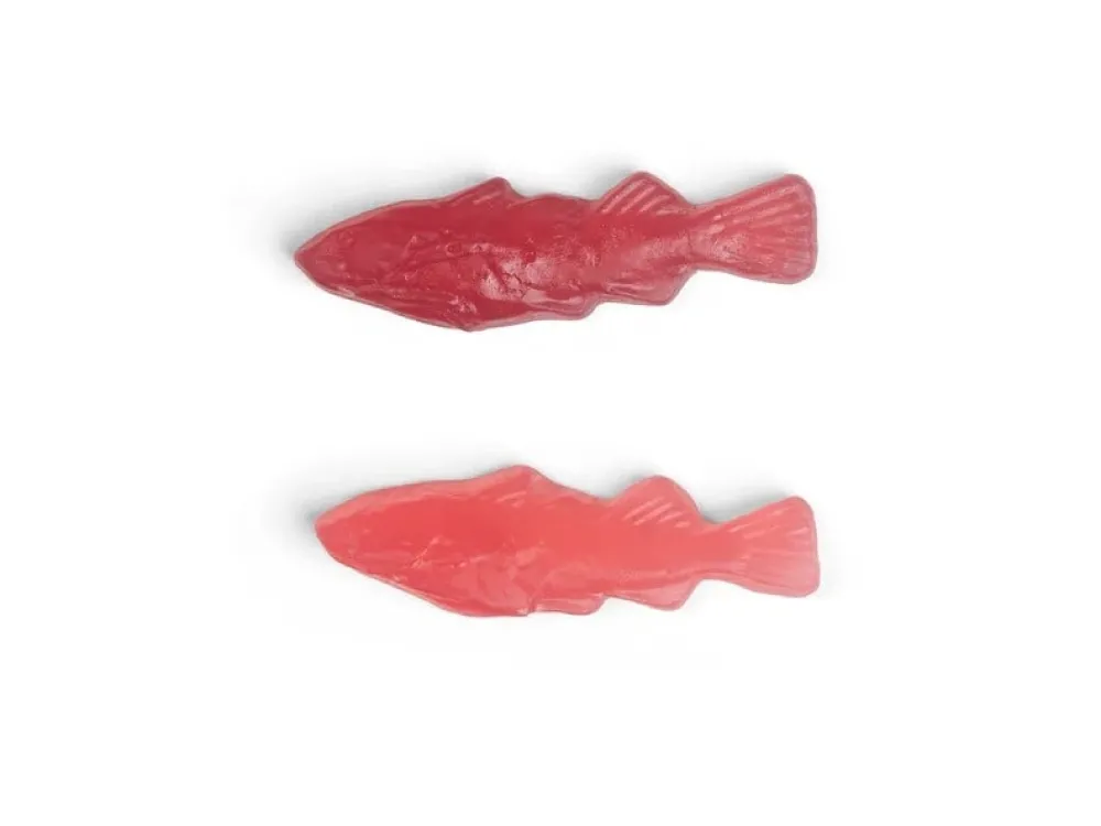 Sweets|Kolsvart Torsken Blackcurrant & Raspberry Candy Fish 120g