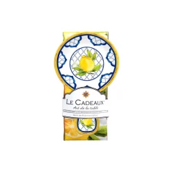 Le Cadeaux Kitchen Tools|Tea Towels|Lemon Basil Spoon Rest and Tea Towel Gift Set