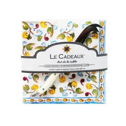 Le Cadeaux Kitchen Tools|Toscana Paper Cocktail Napkins with Small Cheese Knife Gift Set