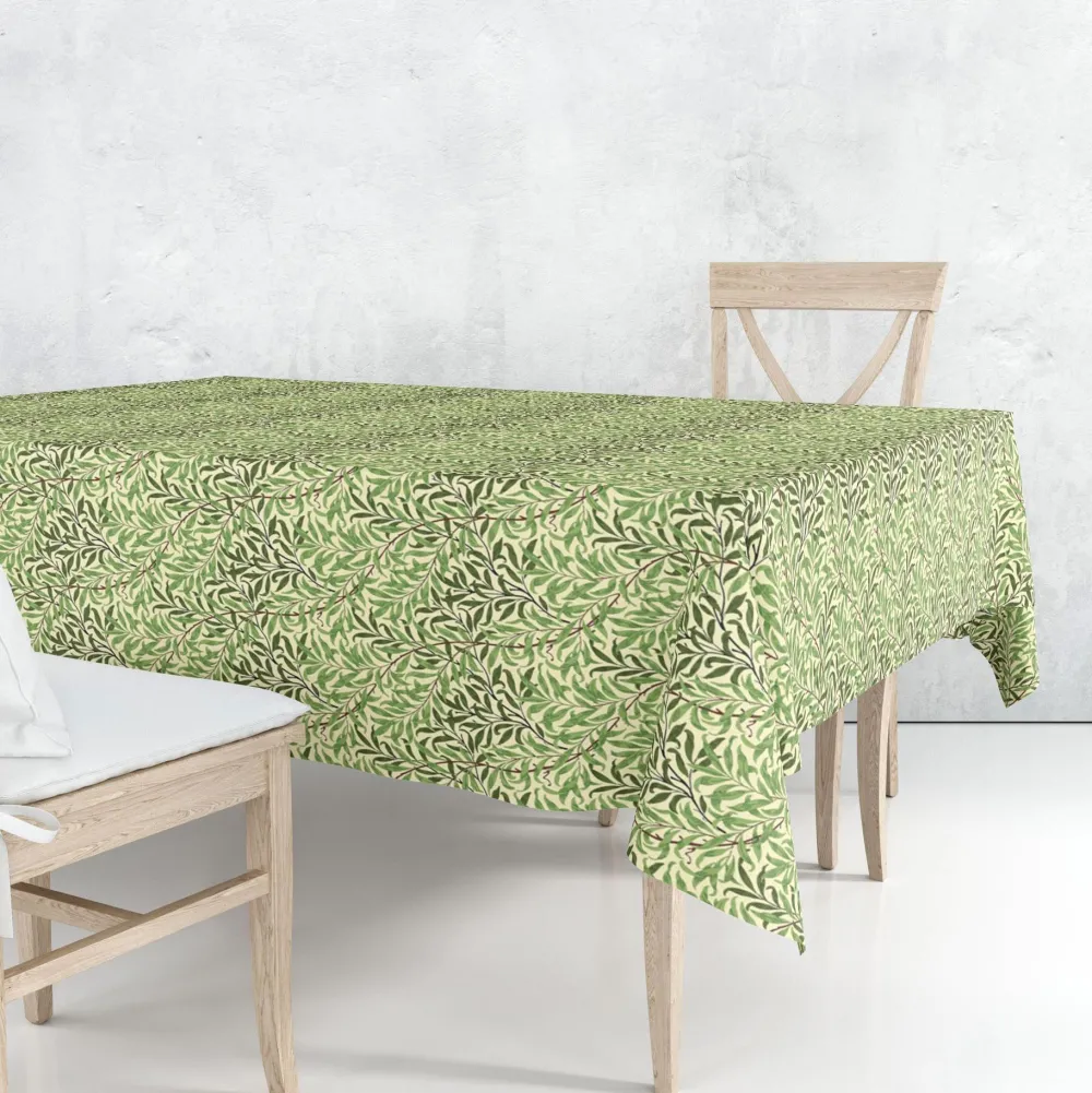 Le Chateau Textiles Tablecloths|William Morris Gallery Willow Boughs Green Square Acrylic Tablecloth