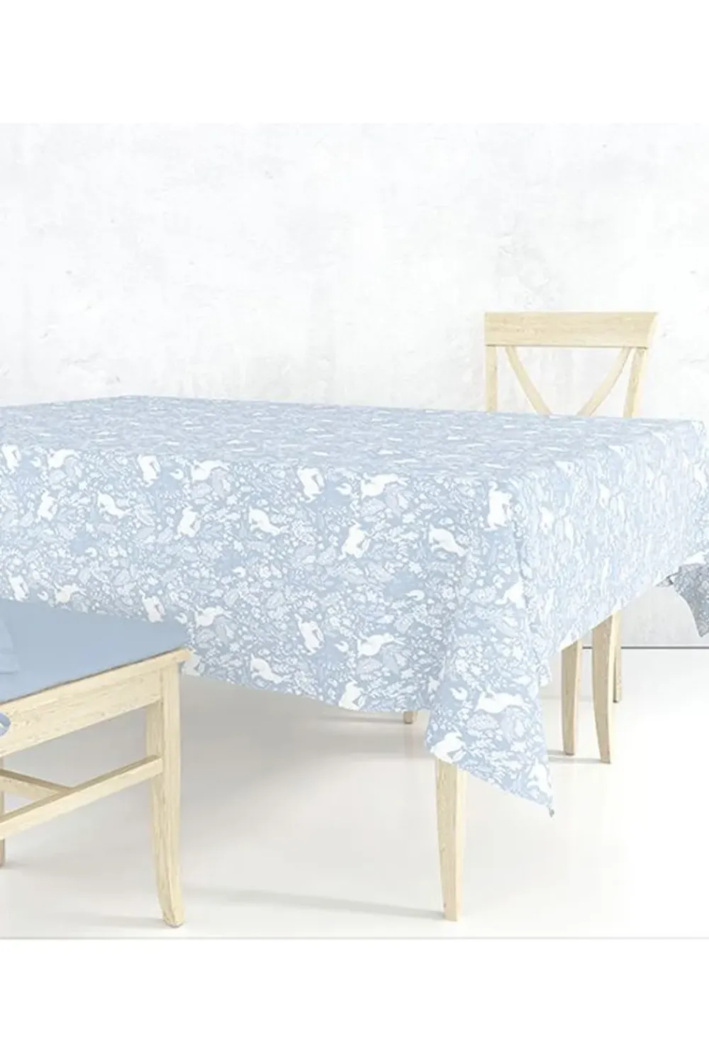 Le Chateau Textiles Tablecloths|William Morris Gallery Forest Life Blue 52" Square Acrylic Tablecloth