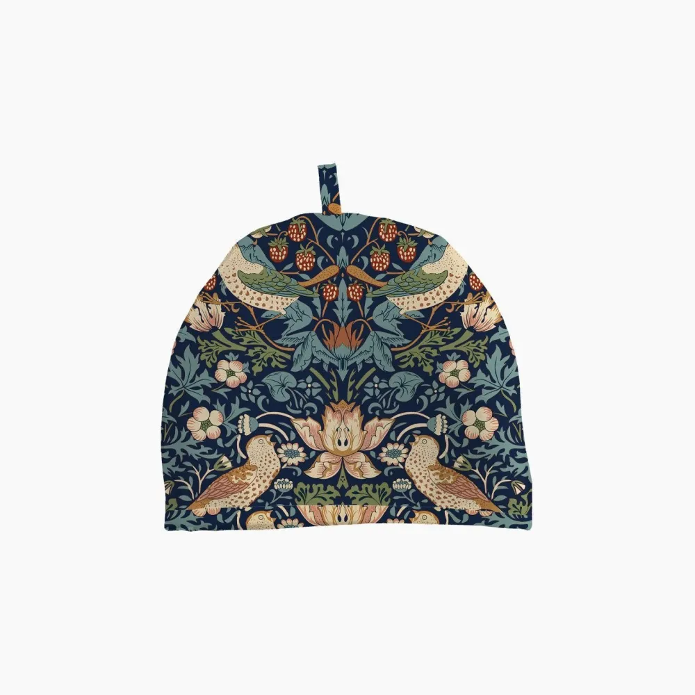 Le Chateau Textiles Tea Cosies|William Morris Gallery Strawberry Thief Navy Small Tea Cosy
