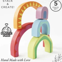 Le Toy Van Toys|Rainbow Tunnel Stacking Toy