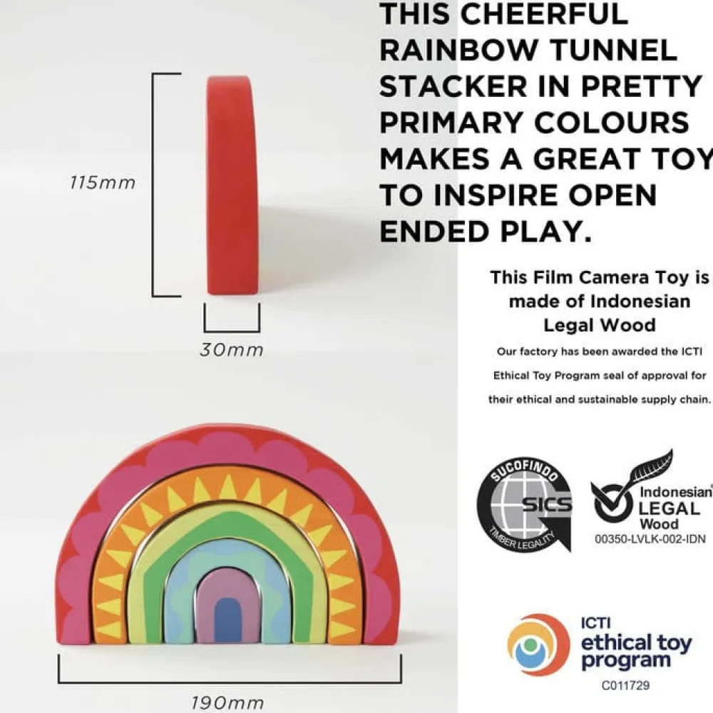 Le Toy Van Toys|Rainbow Tunnel Stacking Toy