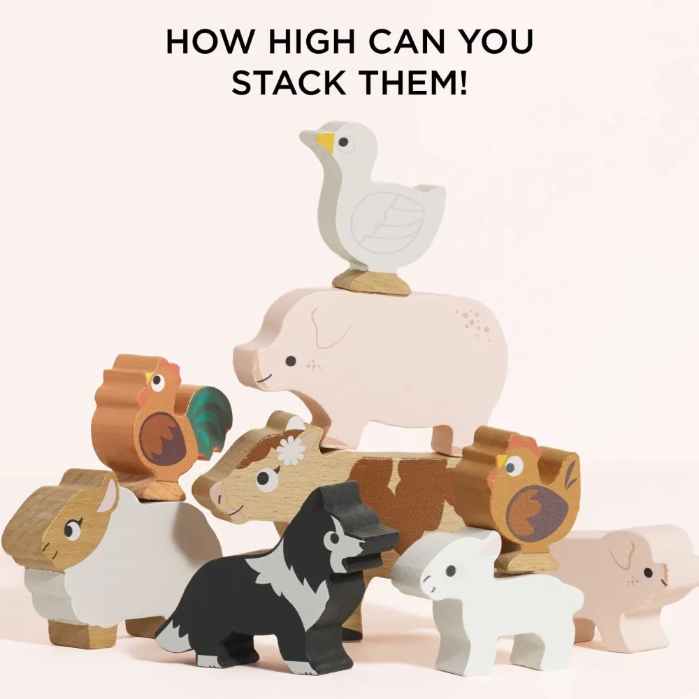 Le Toy Van Toys|Stacking Farmyard Animals & Bag