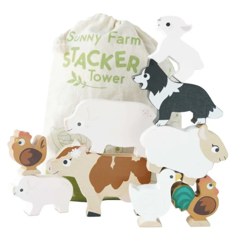 Le Toy Van Toys|Stacking Farmyard Animals & Bag
