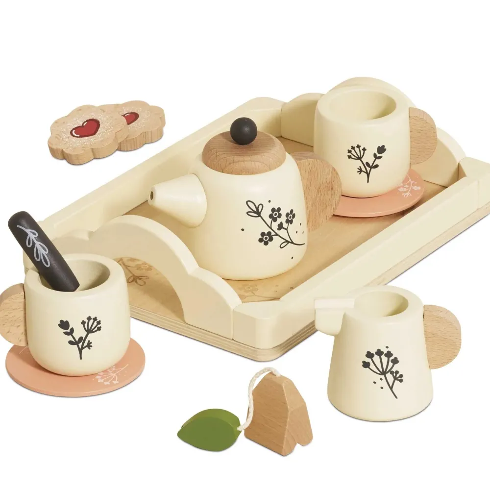 Le Toy Van Toys|Vintage Wooden Tea Set & Tray