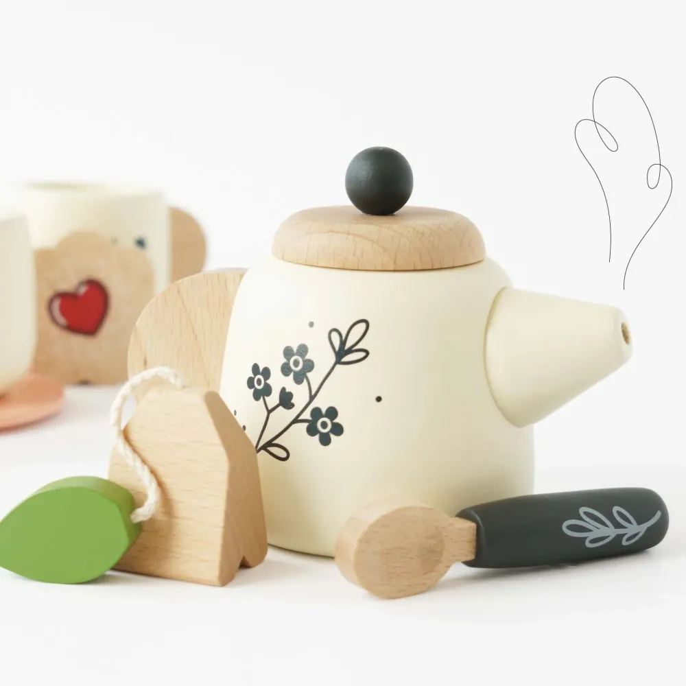 Le Toy Van Toys|Vintage Wooden Tea Set & Tray