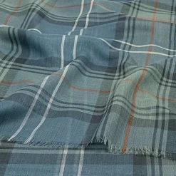 Lochcarron of Scotland Scarves & Wraps|Alba Chisholm Hunting Blue Extra Fine Merino Stole